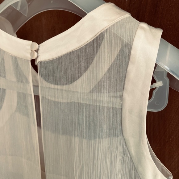 BCBG π― Silk Lace Chiffon Satin Cocktail Dress Sz 4 Cream - Picture 10 of 15